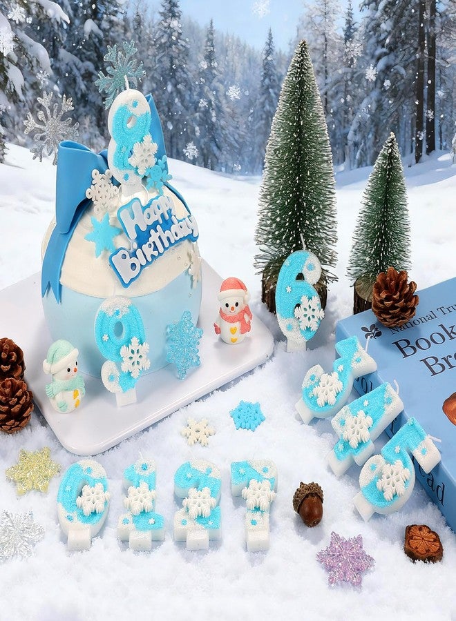 IDIJOLI Frozen Birthday Candle Snowflake Number 2 Candle Cake Topper Cupcake Decor Frozen 2nd Birthday Party Decorations Anniversary Celebrations Supplies Favors - Image 5